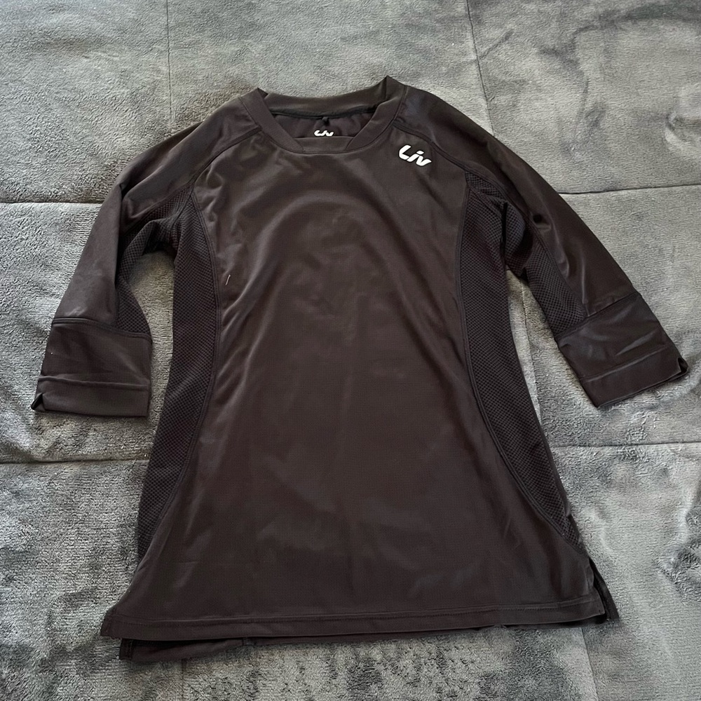 SOLD. Liv Black Downhill Biking Athletic Tech Tee Top